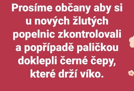 Žlutá popelnice - drobná oprava