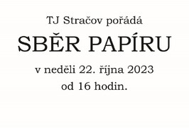 Sběr papíru - 22.10.2023